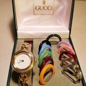Gorgeous GUCCI 11/12 Women Quartz Gp watch